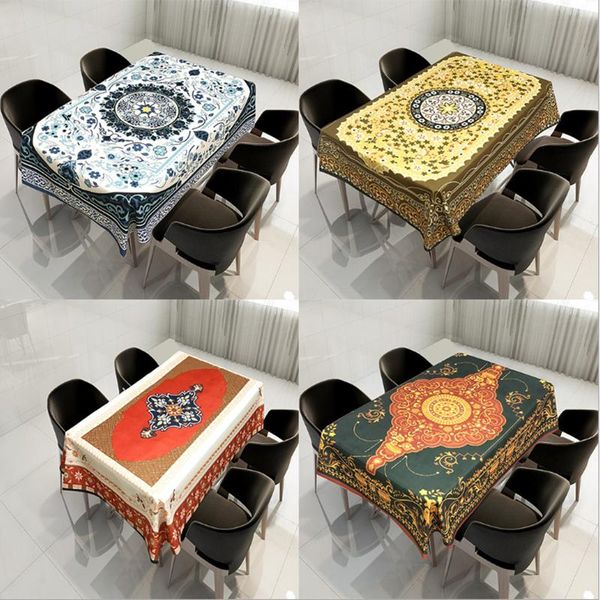 

table cloth 2021 arrival fashion design printed decoration 140*140cm size customized complex geometric pattern home textile