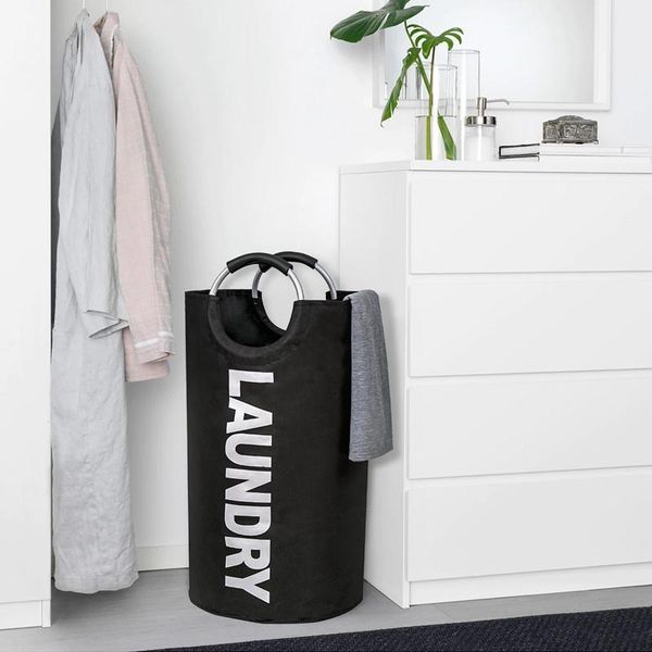 

folding laundry basket with handles waterproof portable collapsible washing bags hamper for home dorms storage & organization
