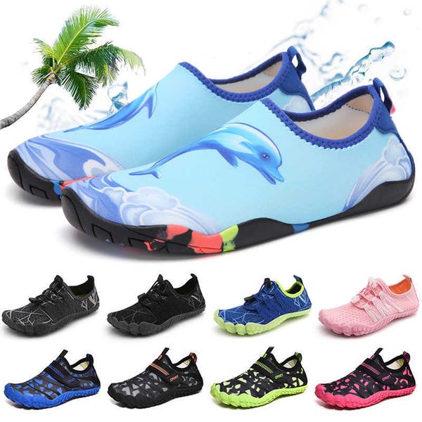 Estate Scarpe a piedi nudi Bambini Donna Spiaggia Coral Sea Aqua Calzini Bambini Ragazzi Acqua Playa Plage Nuoto Reef Finger Barfussschuhe X0728