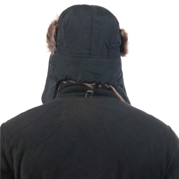 

berets ear flap hat dome lightweight plush lining no brim warm couple cap for skiing, Blue;gray