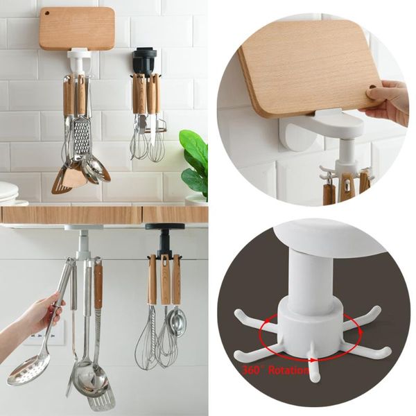 

hooks & rails kitchen home wall door adhesive hook 360 degrees rotated handbag clothes ties bag hanger hanging rack organizer