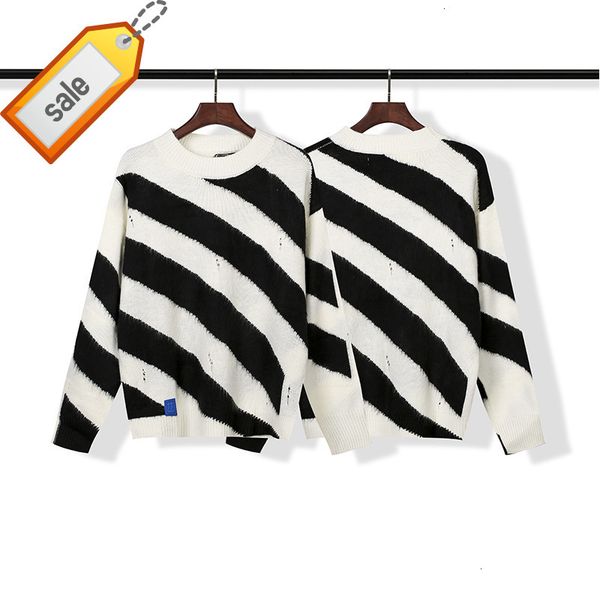 

and new 2021 winter autumn high-quality correct off style knitted sweater, White;black