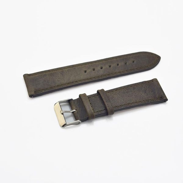 

watch bands kzfashion retro color strap band genuine leather 20mm 24mm 18mm watchbands black brown men accessorie