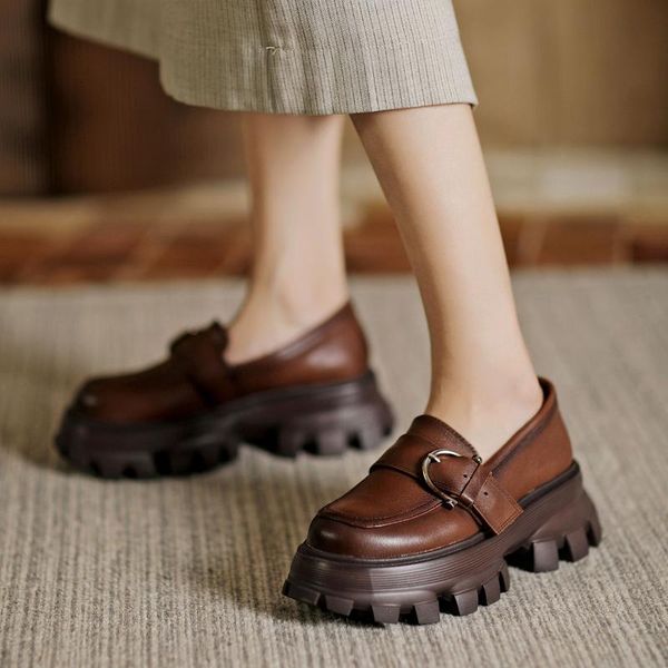 

dress shoes pu leather loafers for women 2021 platform black heels fashion luxury woman pumps wedge heel