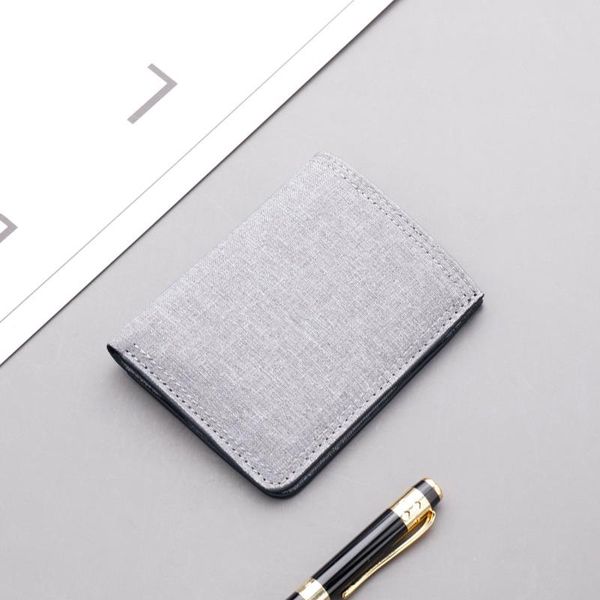 

wallets canvas man wallet black/blue/gray business card holder case male short purse 2022 fashion money bag, Red;black