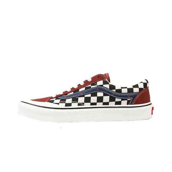 

longvance low dirty orange canvas shoes men's ulzzang large board lovers baotou checkerboard women's
