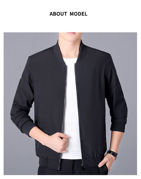 

2021 men's jacket casual fashion jackets simple temperament design trend style comfortable wearing professional team processing, Black;brown