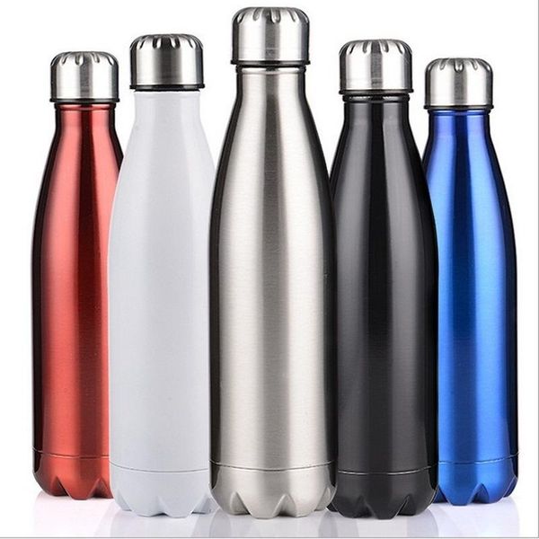 

water bottles 500ml double-layer creative bpa bottle stainless steel beer tea coffee portable sport vacuum thermal flask