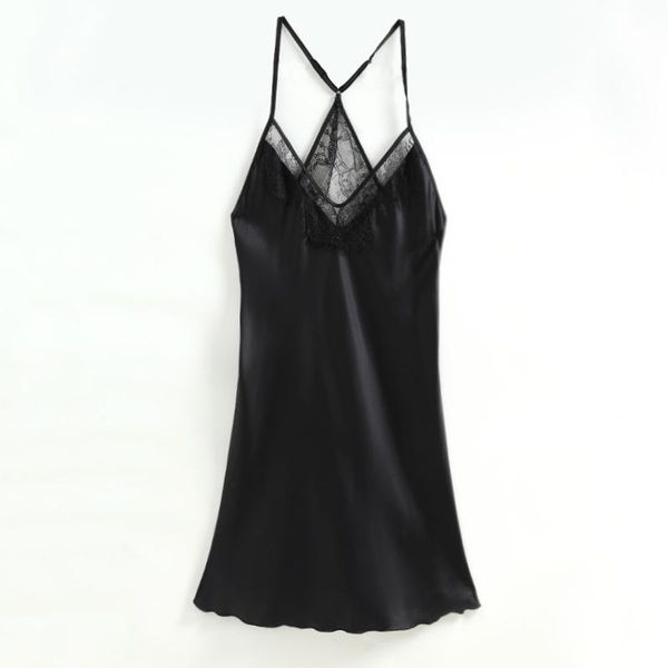 

women's sleepwear mini casual kimono bath gown sleeveless female nightdress backless summer 2021 nightgown thin women wedding bathrobe, Black;red