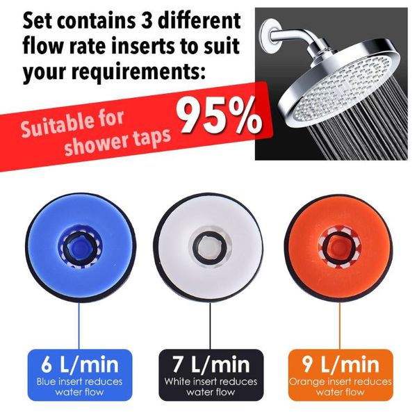

bath accessory set shower head flow reducer limiter water saver device for taps bathroom accessories 1/2 inch