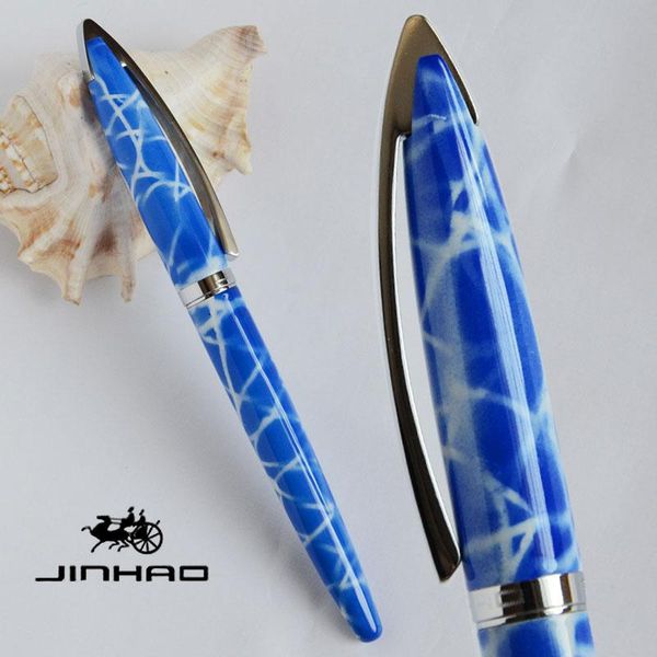 

blue marble and silver fine nib fountain pen brown wine black grey green 7 colors for choose pens
