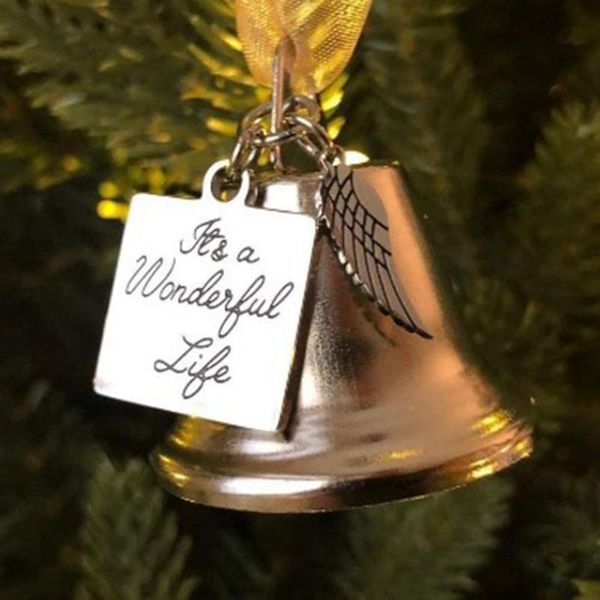

christmas decorations creative bells wings pendant ornament home year festive party lovely decoration