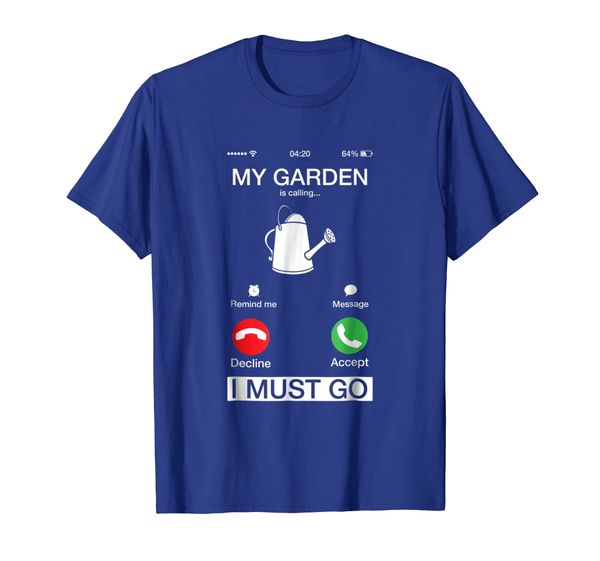 

my garden is calling and i must go funny phone screen tshirt, White;black