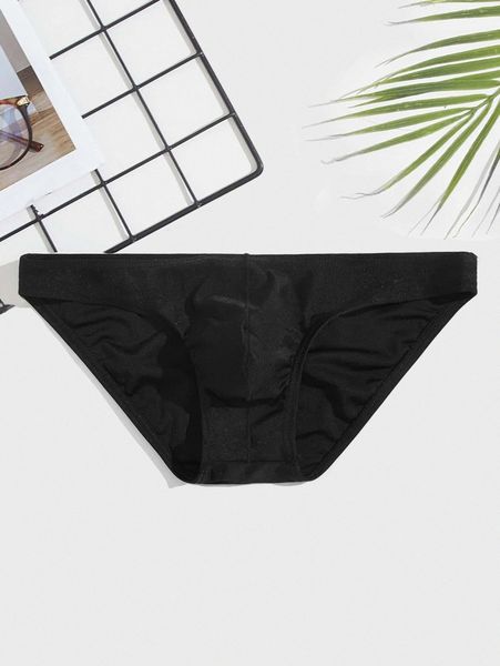 

men solid binding brief l8xb#, Black;brown