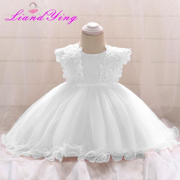 

girl's dresses fashion formal born wedding dress baby girl bow pattern for toddler 1 years birthday party baptism clothes, Red;yellow