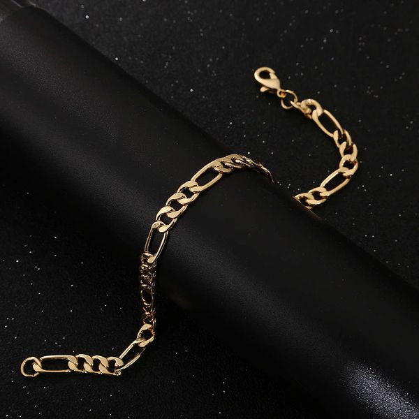 

hand catenary selling of foreign jewelry style hand adornment personality 6m flat three room chain, Black
