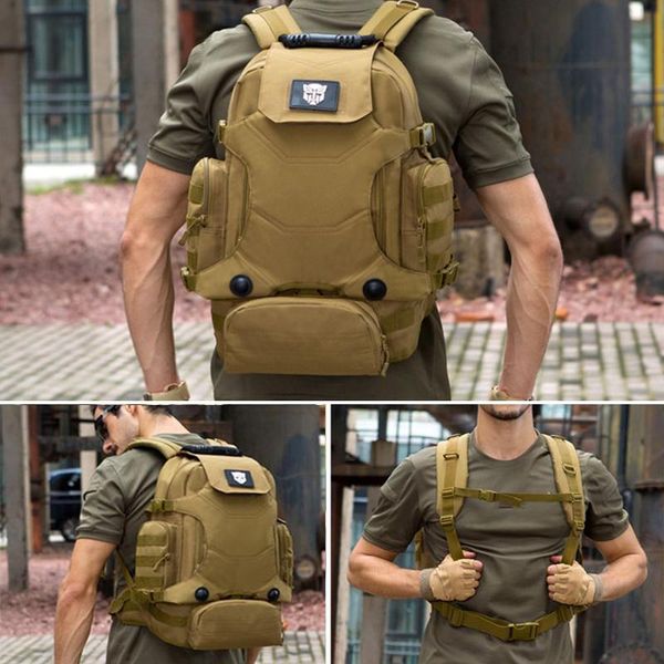 

outdoor bags military backpack 3 in 1 men tactical rucksack waist pack multi-function combination mountaineering travel hiking 40l