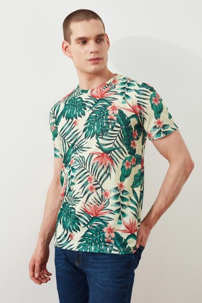 

men's t-shirts trendyol male t-shirt tmnss20ts0590, White;black