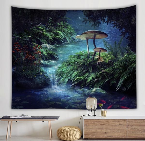 

tapestries abstract art tree tapestry home forest modern plant dream scenery wandteppich textile by50ta