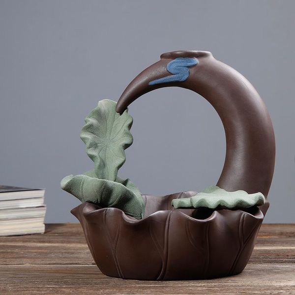 

sachet bags crescent incense burner smoke waterfall backflow holder ceramic censer home decor mountain river handicraft road