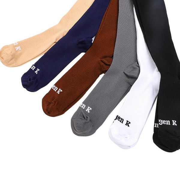 

men's socks spring, summer, autumn and winter sports stockings solid color casual breathable, Black