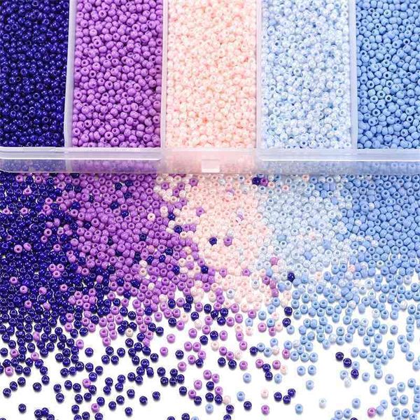 

1box(9000pcs) 2mm charm czech glass seed kit set seedbeads loose spacer beads for diy jewelry making bracelet necklace