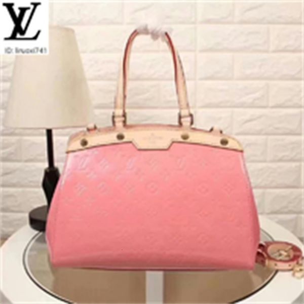 

brand designer luxury rm1c m91619 pink new patent leather embossed shoulder bag women handbags iconic bags handles shoulder bags totes c, Red;black