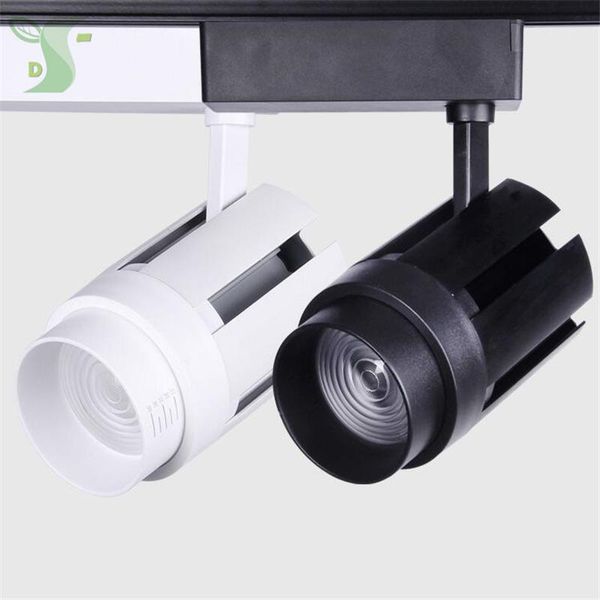 

20pcs/lot 20w 30w led track cob light zoom rail common ac85-265v 2800k 4000k 6000k white black color zoomable lights