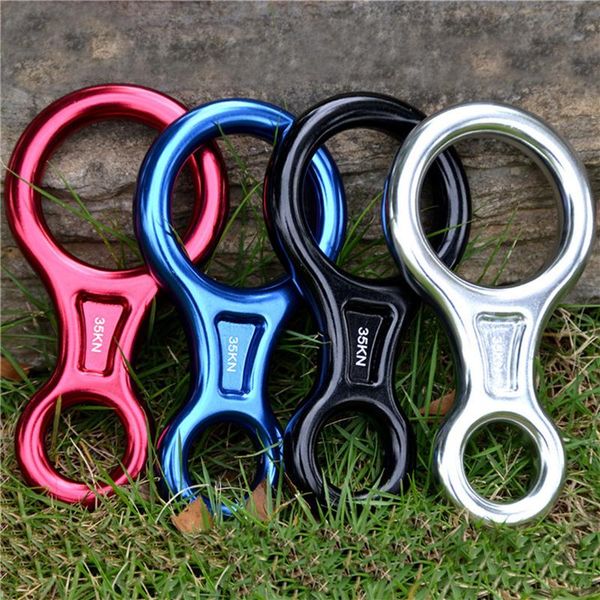 

cords, slings and webbing professional carabiner 8 ring camping hook 35kn descent control rope clip outdoor rock climbing gear equipment
