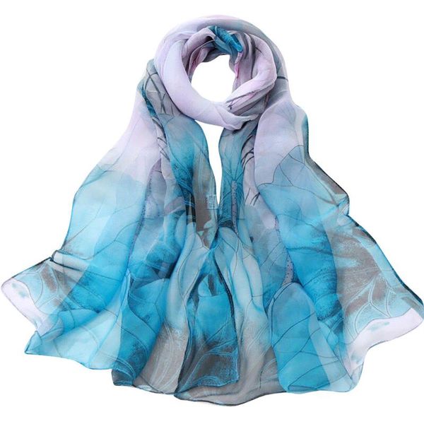 

scarves arrival scarf women shawls lotus printing long soft wrap ladies shawl fantastic neckerchief wraps echarpe #bl1, Blue;gray