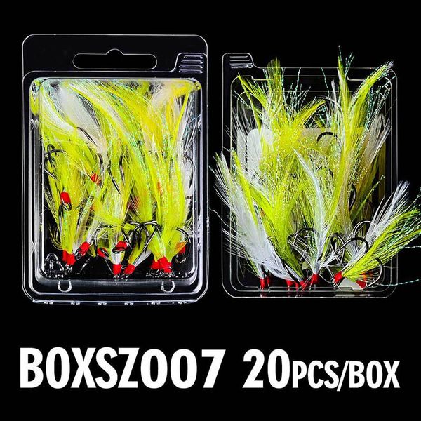 

box fishing treble hooks feather dressed flash hook round kit lure bait edf88