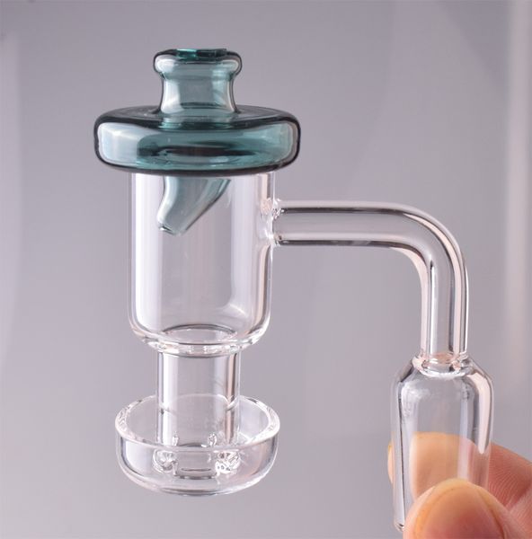 Fumatori al quarzo sottovuoto Banger Nail colorato tappo in carb Dabber Domeless Terp Slurper Up Chiodi per olio per tubi dell'acqua in vetro Bong