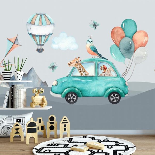 

wallpapers bacal cute cartoon car 3d wallpaper mural for nursery kids room balloon wall paper murals kindergarten home decor