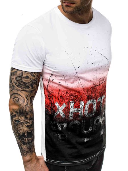

summer new casual men shirt 3d printed male tees fashion streetwear short sleeve man t shirts drop, White;black