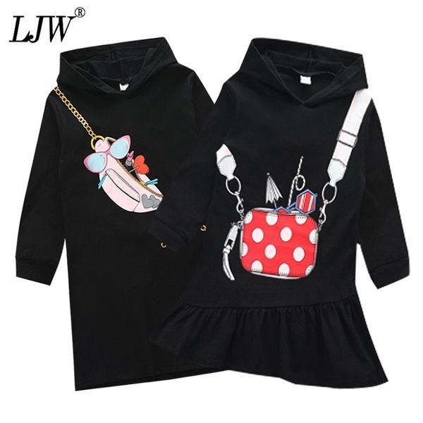 

cute girls dress summer girls hoodies flower princess dress children autumn clothes baby girls dress casual wear 3 8y 211025, Red;yellow