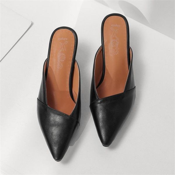 

dress shoes women's pointed cuff back empty large single 2021 spring foreign trade simple style fashion leisure high heels, Black