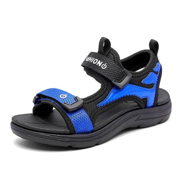 

2021 boys sandals kids shoes for boy school children sports sandals summer soft bottom anti slip kids sandals, Black;red