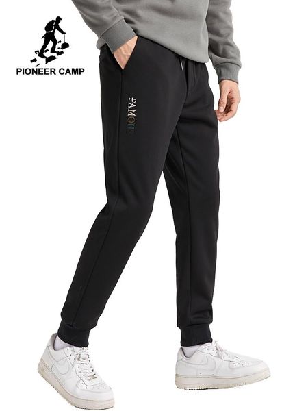 

men's pants pioneer camp warm joggers men winter causal straight black solid fashion sweatpants for axx905021