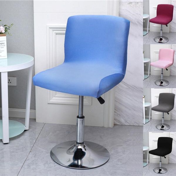 

1pcs elastic chair cover el restaurant front office polyester spandex printing seat low back covers