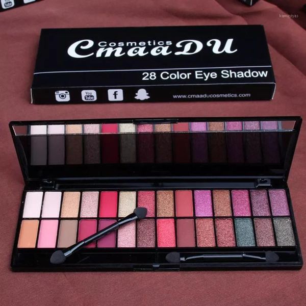 

cmaadu eyeshadow glitter multicolor cosmetic matte eye shadow cream make up palette shimmer sets 28 colors beauty tools1
