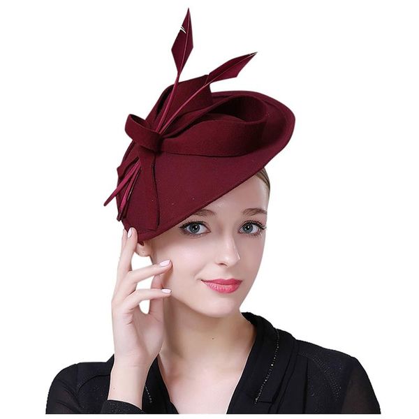 

stingy brim hats fascinators womens flower -hat for cocktail ball wedding headband hat mesh ribbons feathers fedoras party headwewar, Blue;gray