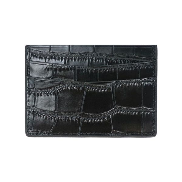 

card holders classic crocodile pattern holder men women genuine leather case id wallet purse pouch, Brown;gray