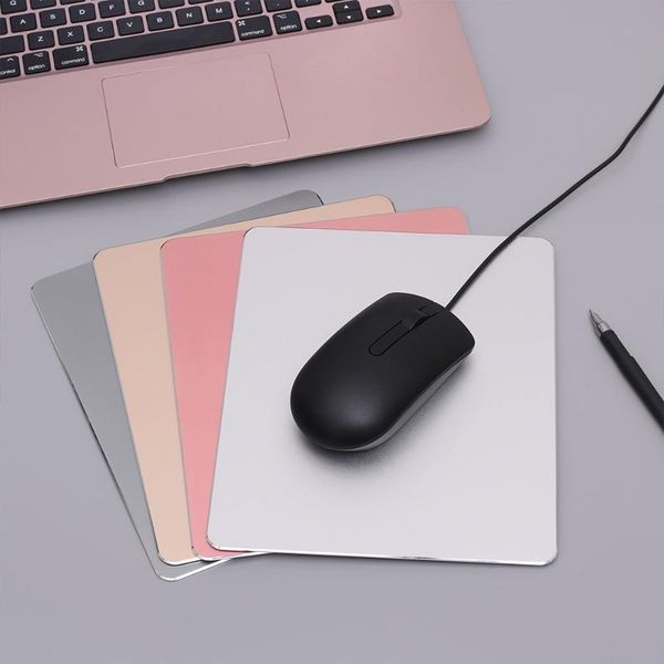 

mouse pads & wrist rests 1pc ultra thin aluminum alloy pad creative comfortable waterproof non-slip ergonomic computer gaming mice mat