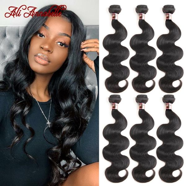

body wave hair bundles peruvian weave 3 natural color human 10-28 inch bulks, Black