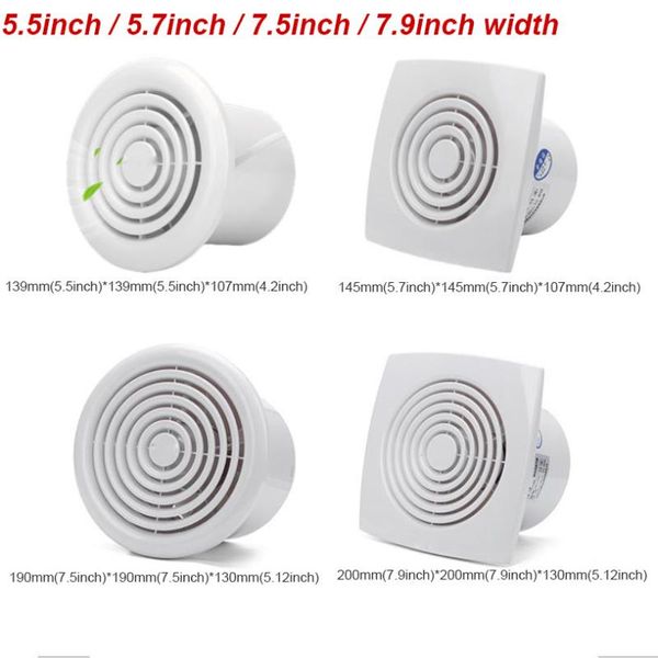 

5.5~7.9inch silence ventilating strong exhaust extractor fan for window wall bathroom toilet kitchen mounted 100/150mm electric fans