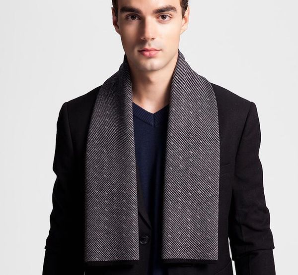 

scarves wool scarf for business men winter, Blue;gray