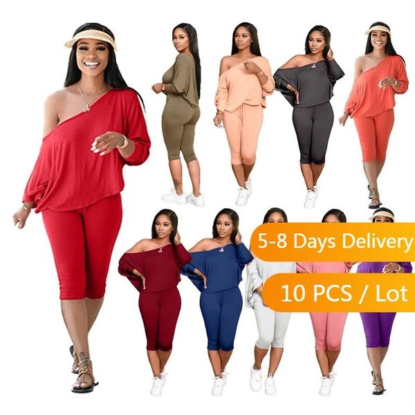 

women's two piece pants wholesale items oversized casual set women streetwear skew collar and suit 4xl plus size clothing, White