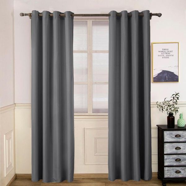 

solid color curtain finished bedroom plain-color eight colors to choose perforated quality & drapes