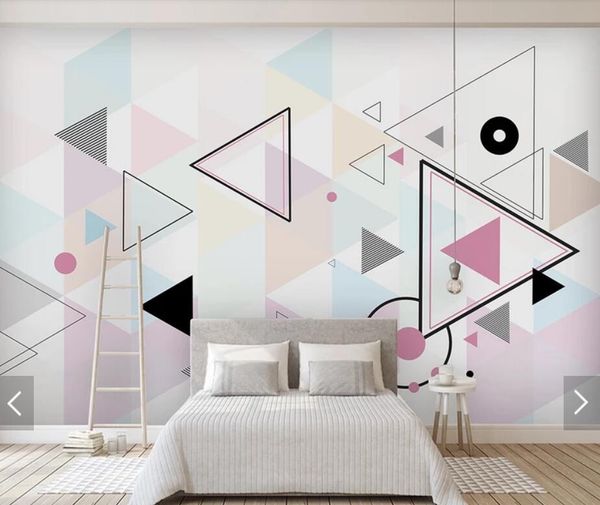 

wallpapers 3d abstract geometric triangle wallpaper mural for living room tv sofa backdrop wall paper contact roll customize