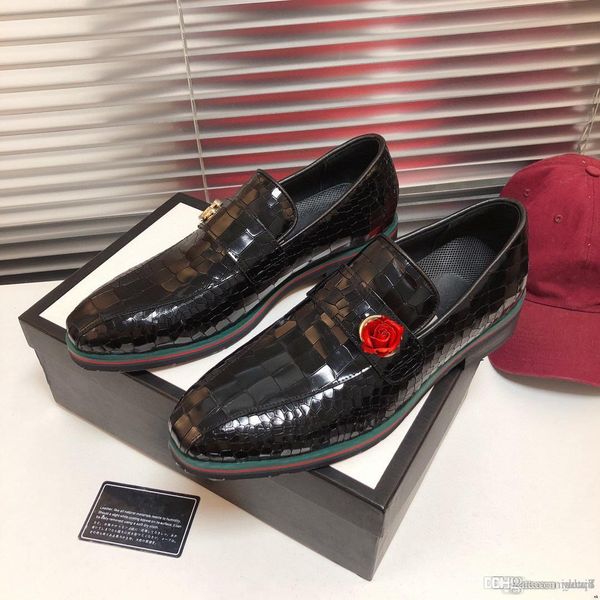

l5 genuine leather men loafers dress shoes slip on male shoes casual shoes man party wedding driving moccasins footwear 33, Black